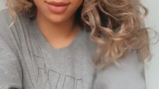 sexylexxxyp busty naughty babe caresses shaved pussy