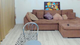 miley_me babe in stockings fucks both holes