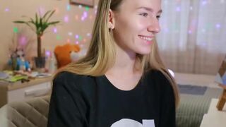 your_lucky curve with a hanging chest caresses the vagina