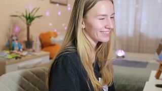 your_lucky curve with a hanging chest caresses the vagina