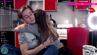 lucky_guy_and_baby_face busty small exposes her charms