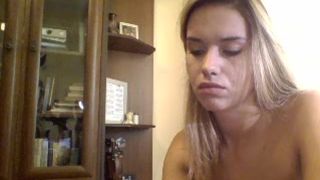 AluceLO pretty young teen masturbates pussy