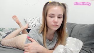 alisonlilbaby adorable bitch caresses big tits