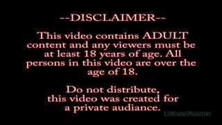 LilKiwwiMonster black-haired bitch caresses her charms