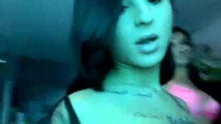 whitechinnaak babe in stockings fingering sex toy