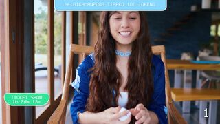 newchloe18 chaturbate Openwork wench in stockings coyly changes poses and strokes shaved pussy