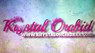 Krystal Orchid  Gorgeous chick having fun with phallus