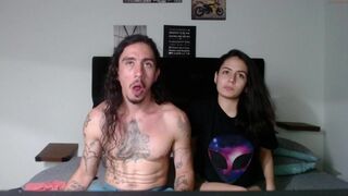 aleja_and_antonhy beauty undressed to show off her tattoos