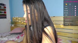 milkk_coffe cute little doll caresses big boobs