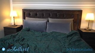 aalliss shy babe shows shaved cunt