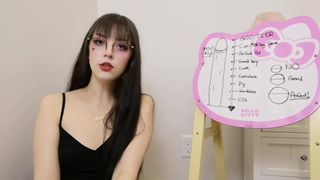 Lilli Lovedoll beauty in stockings shows small tits