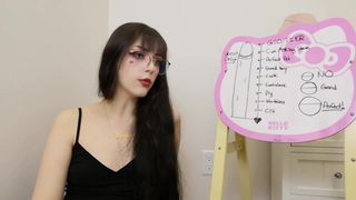 Lilli Lovedoll beauty in stockings shows small tits