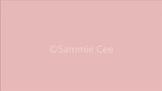 Sammie Cee sexy chick masturbates shaved pussy