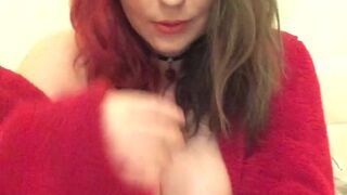 HayHay52 bitch with big tits rides vagina toy