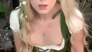 Porcelaingoirl charming lady fucks herself with a rubber dick