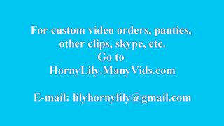 HornyLily (aka HornyLilyxxx aka MySexyLily) manyvids spicy trash fucks herself with a dildo