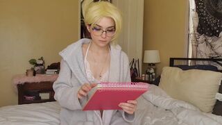 Beyondfated sweet lady caresses rubber penis