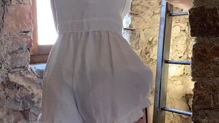 Eva Elfie Onlyfans shy young lady caresses intimate places