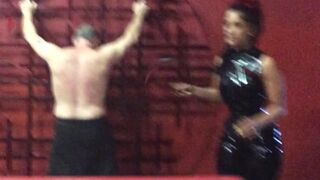 Bossy Delilah  Olesya in a chair demonstrates a rich pussy masturbation