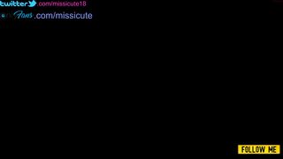 missicute18 naughty female caresses shaved cunt