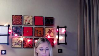 Killerstits beauty caresses her tits and pussy