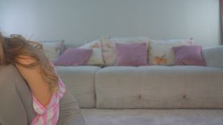 sexxylorry busty slut masturbates shaved cunt