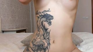 Midsashi busty babe emotionally masturbates