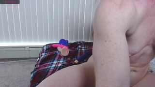 fit_little_redhead busty mare caresses pussy