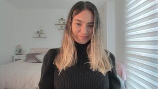 hornyco57 beautiful woman in black clearly jerks off her vagina