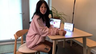 servemickey jumps on a toy and cums