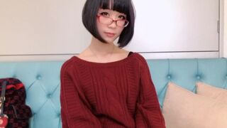 eri_kitami busty slut jerks off and cums