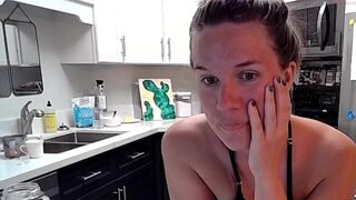 melaniemei redhead babe caresses natural tits