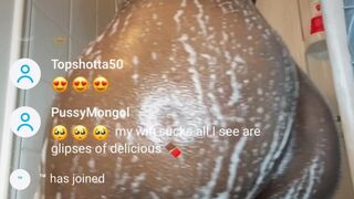 imxxxdark bitch with huge booty caresses hairy cunt