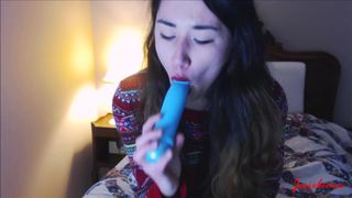 josiebeans slut in stockings caresses shaved pussy