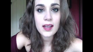 Nina Crowne cute girl fingering pussy with vibrator