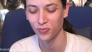 Erotic Eva excellent body gives pussy