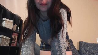 lilittiffany openwork wench in stockings coyly changes poses and strokes shaved pussy