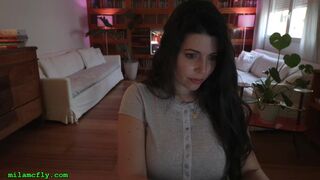 mila_ shy babe shows her natural tits