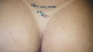 Nathalia Fontes  sucking dick and jerking off on camera showing her little holes