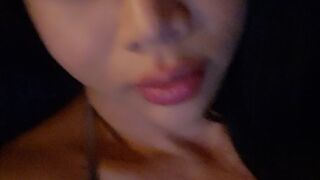 Long Mint domestic doll will set you free with light striptease