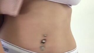 Indigo White  busty slut poses naked