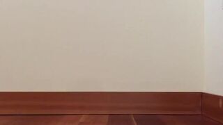 Indigo White  cute brunette caresses her charms