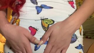 Alexa Scout modest model posing in fries