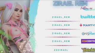 zirael  busty beauty takes off her underwear