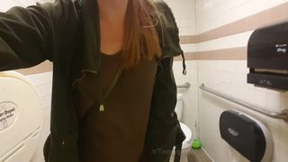 TeenyGinger busty blonde hot jerks off her cunt