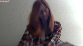 MyFavRedhead naughty girl jerks pussy gagged