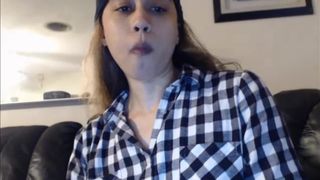 Aurora Jolie beauty in stockings jerking her pussy with a phallus