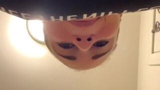 carmelaclutch big boobed bitch licks dildo