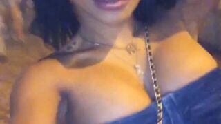 cjmiles onlyfans busty slut caresses shaved pussy