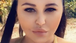 andreatv onlyfans crazy chick caresses shaved cunt